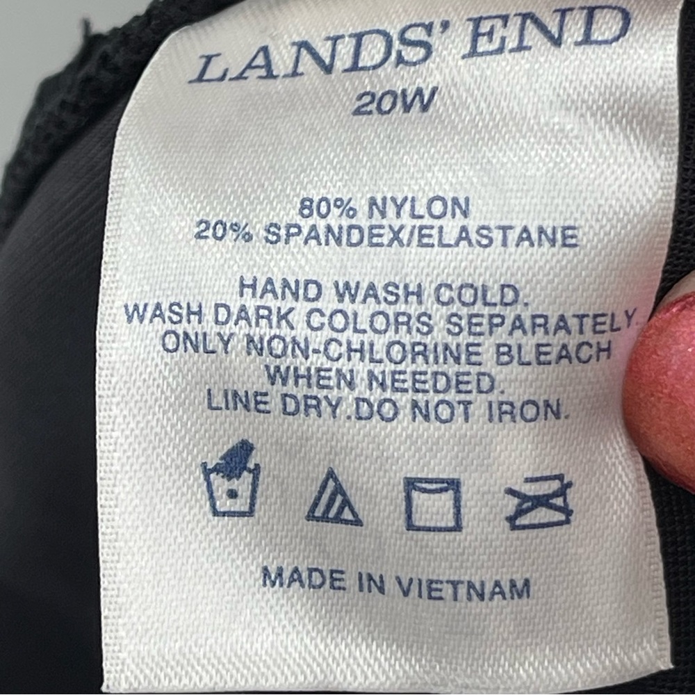 Land’s End Black Tummy Control Swim Skirt Size 20 - Picture 7 of 7